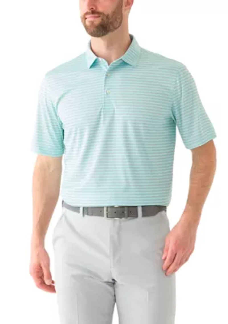 Men's Stretch Vista Striped Polo Shirt