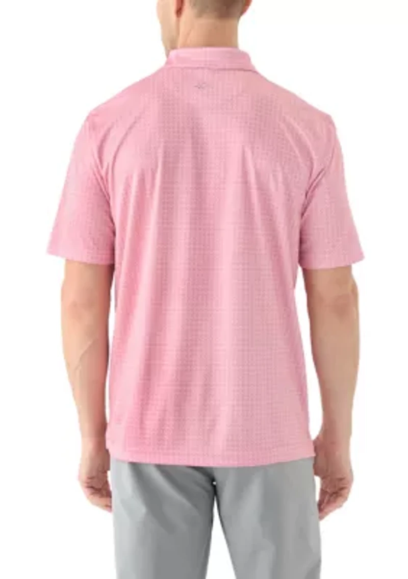 Men's Windmill Print Polo Shirt