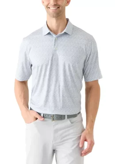 Men's Island Flora Printed Polo Shirt