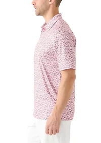 Men's Foliage Printed Polo Shirt