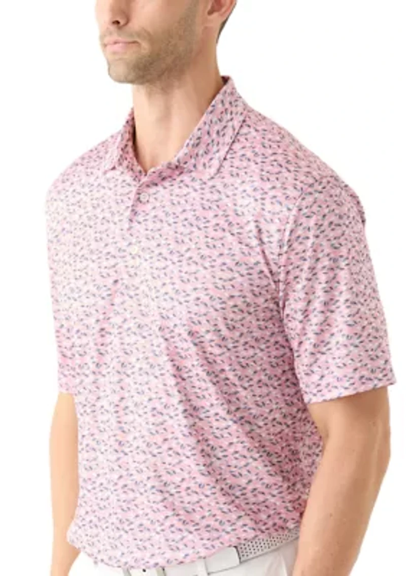 Men's Foliage Printed Polo Shirt