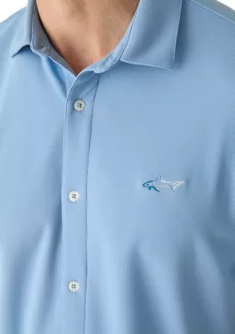 Men's Full Button Piqué Polo Shirt