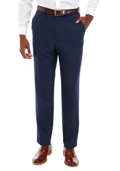 Stretch Gab Flat Front Pants