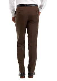 Stretch Gab Flat Front Pants