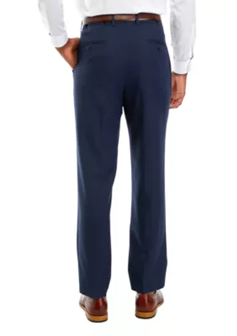 Stretch Gab Flat Front Pants