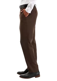 Stretch Gab Flat Front Pants