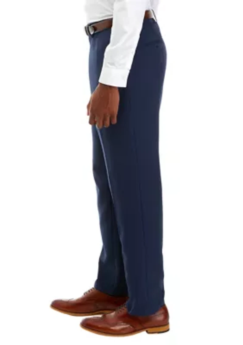 Stretch Gab Flat Front Pants