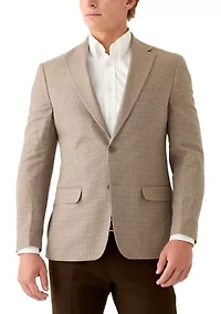 Men's Tan Houndstooth Sports Coat