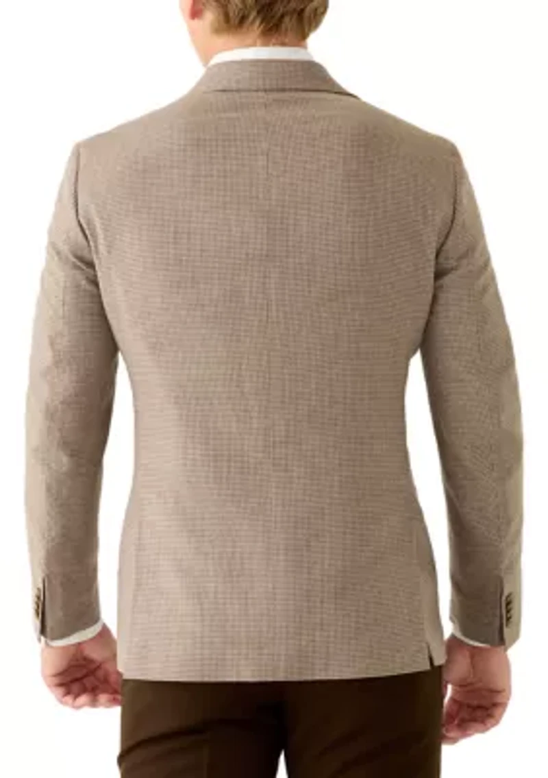 Men's Tan Houndstooth Sports Coat