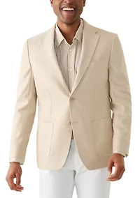 Men's Two Button Front Herringbone Blazer