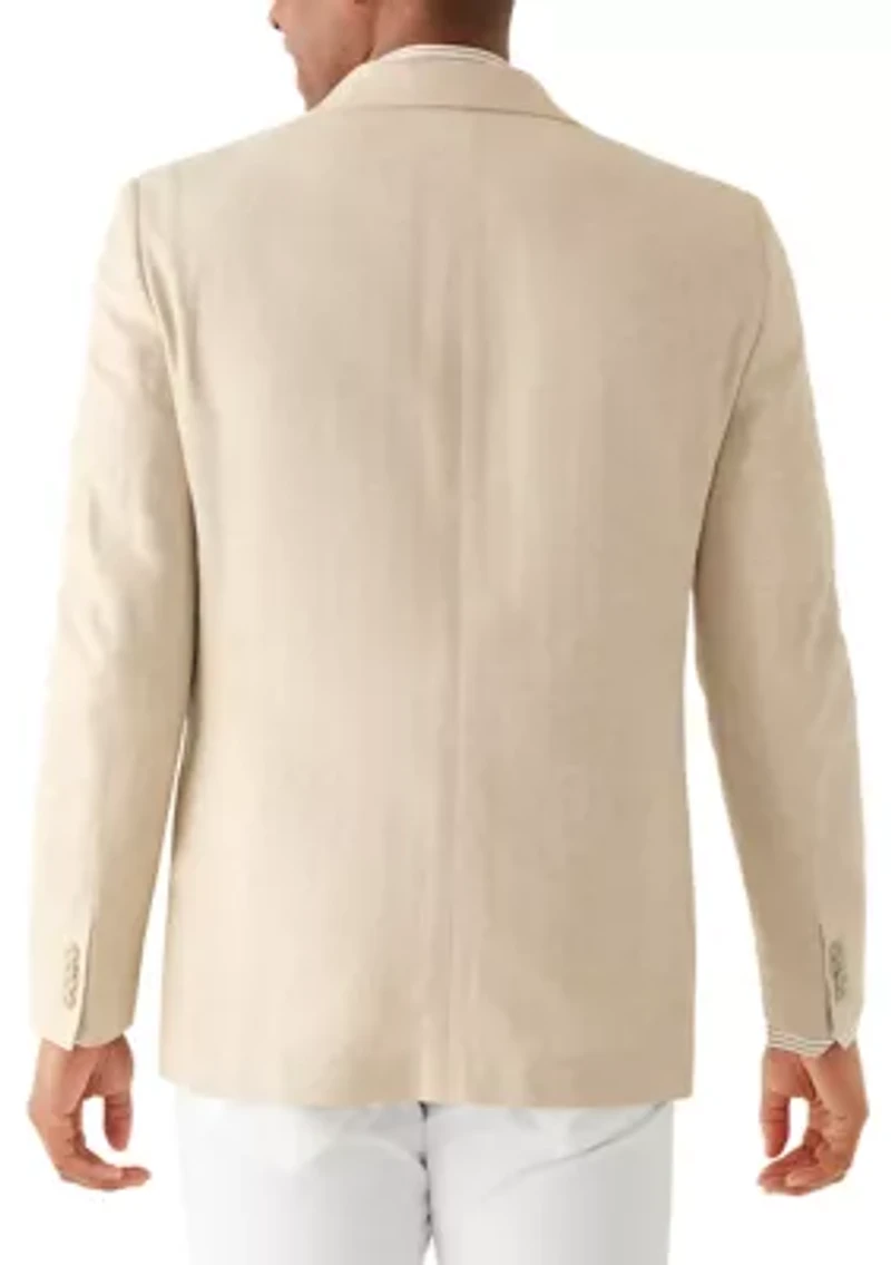 Men's Two Button Front Herringbone Blazer