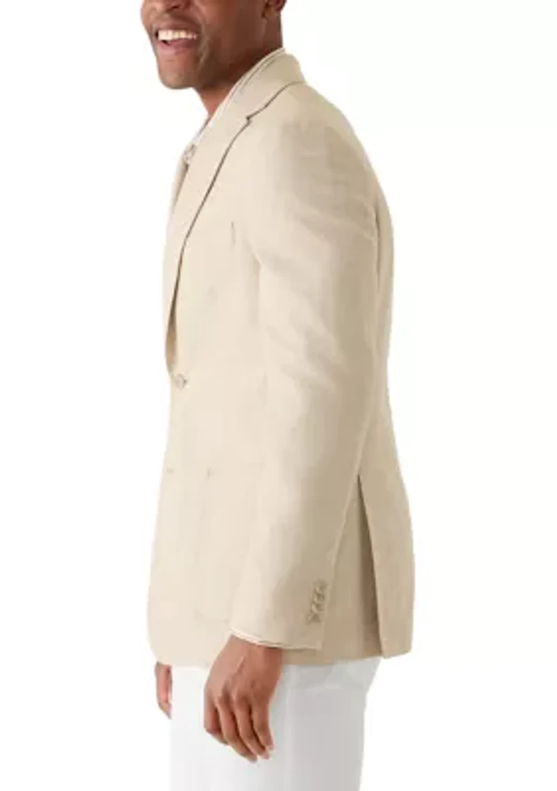 Men's Two Button Front Herringbone Blazer