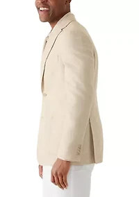 Men's Two Button Front Herringbone Blazer