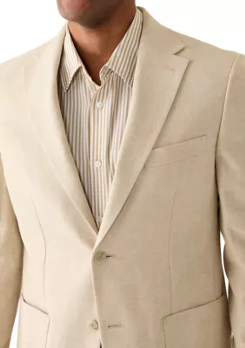 Men's Two Button Front Herringbone Blazer