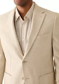 Men's Two Button Front Herringbone Blazer