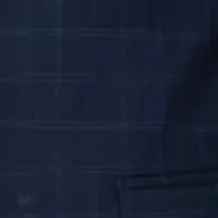 Men's Blue Plaid Suit