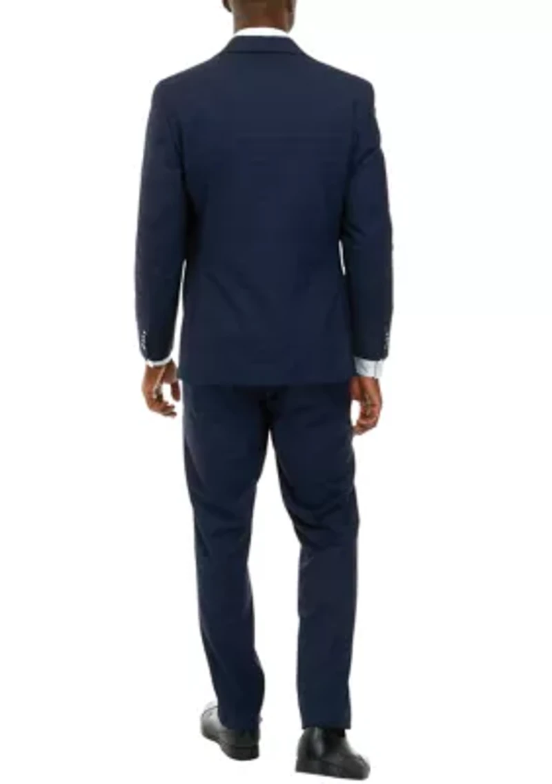 Men's Blue Plaid Suit