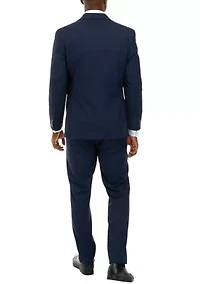 Men's Blue Plaid Suit