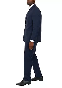 Men's Blue Plaid Suit