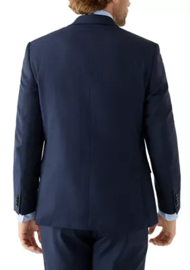 Tonal Blue Windowpane Suit Jacket