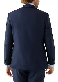 Tonal Blue Windowpane Suit Jacket