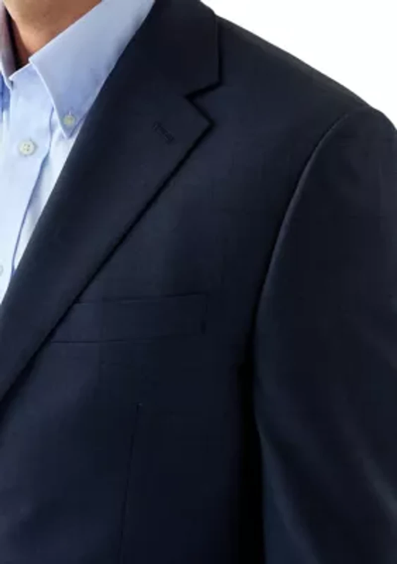 Tonal Blue Windowpane Suit Jacket