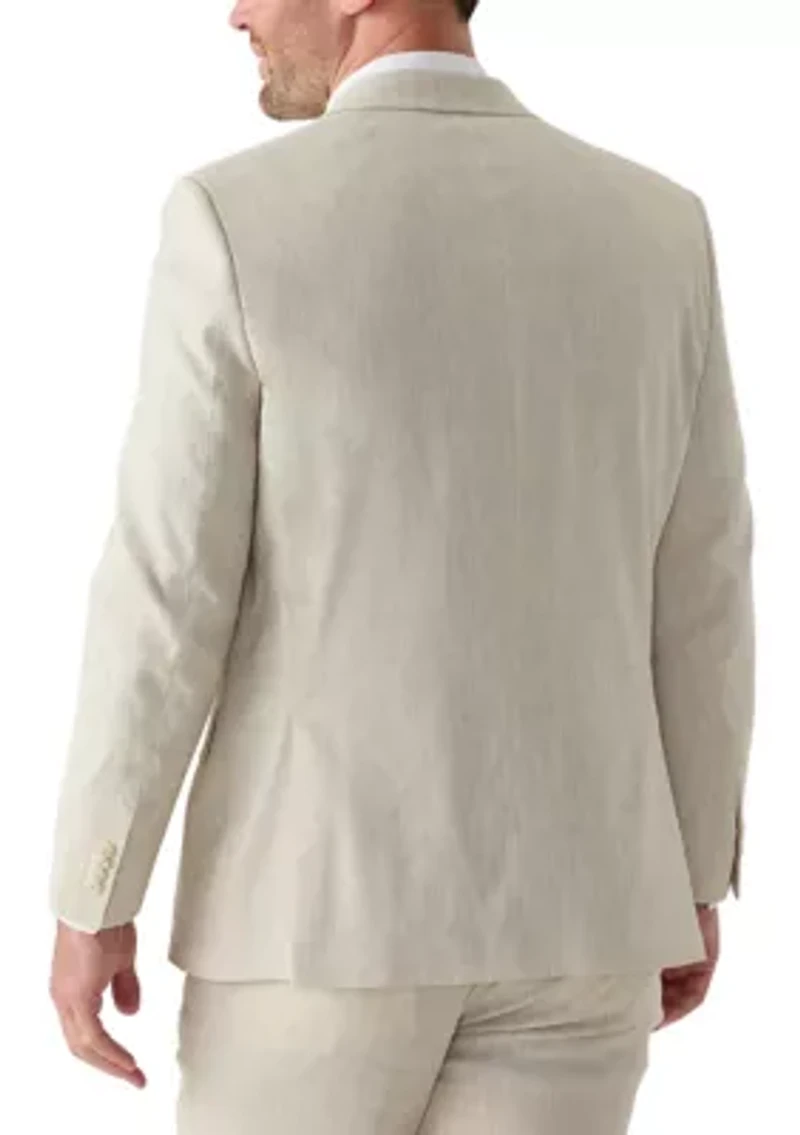 Single Breasted Two Button Flap Pockets with Notch Lapel