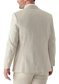 Single Breasted Two Button Flap Pockets with Notch Lapel