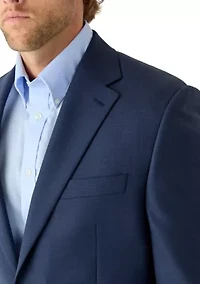 Navy Blue Graph Check Suit