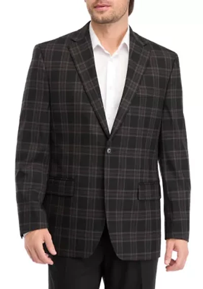 Black Brown Plaid Sport Coat