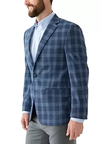 Single Breasted Classic Fit Plaid Blazer