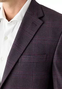 Cranberry Plaid Sport Coat