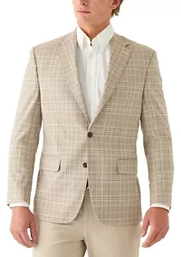 Men's Tan Plaid Sports Coat