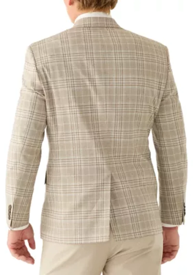 Men's Tan Plaid Sports Coat