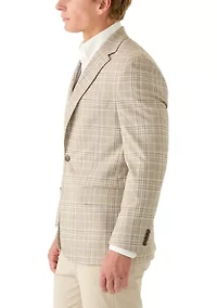 Men's Tan Plaid Sports Coat