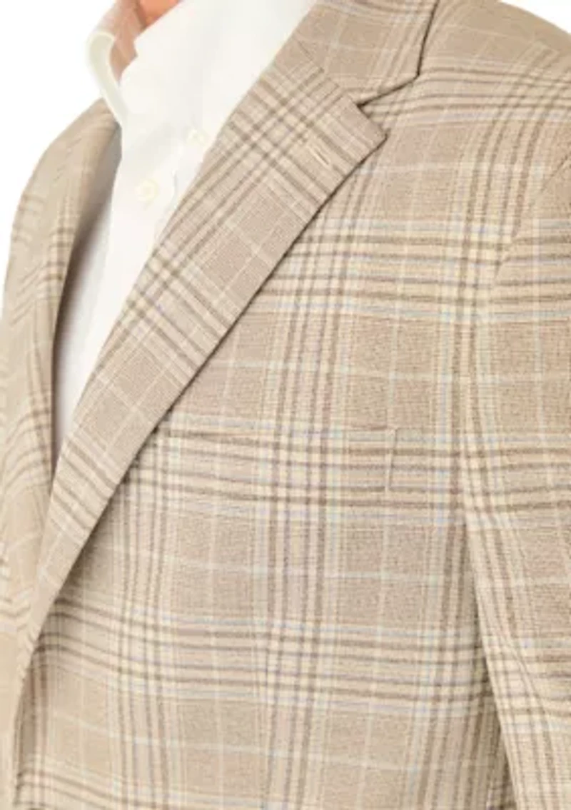 Men's Tan Plaid Sports Coat
