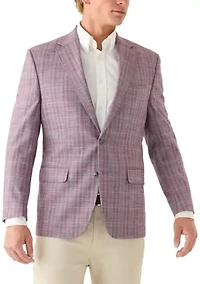 Men's Berry Plaid Sports Coat