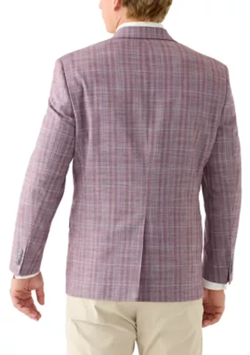 Men's Berry Plaid Sports Coat