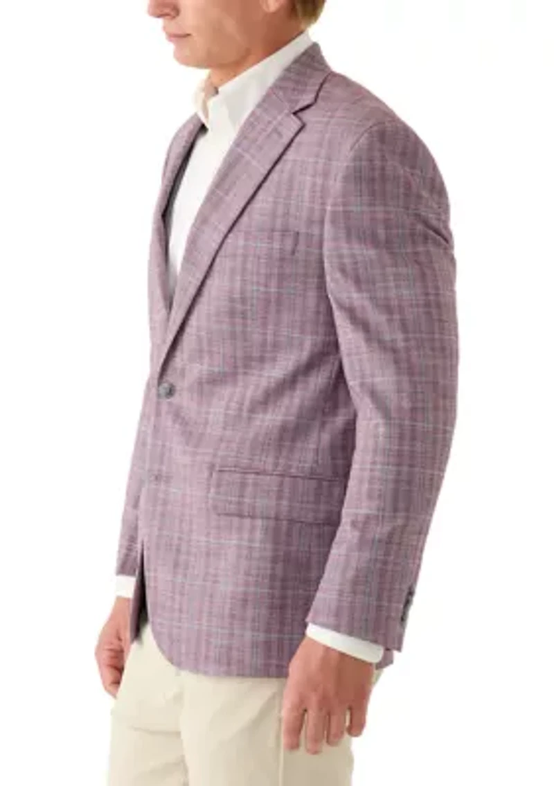 Men's Berry Plaid Sports Coat