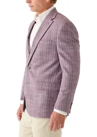 Men's Berry Plaid Sports Coat