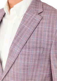 Men's Berry Plaid Sports Coat
