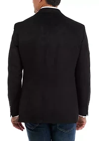 Single Breasted 2-Button Faux Suede Sport Coat