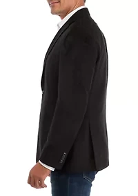 Single Breasted 2-Button Faux Suede Sport Coat