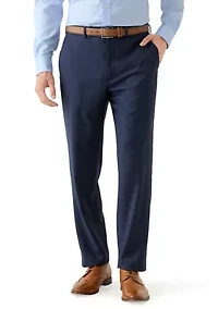 Tonal Blue Windowpane Suit Pants