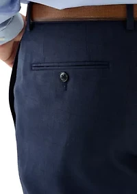 Tonal Blue Windowpane Suit Pants