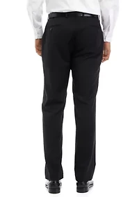 Men's Black Solid Suit Pants