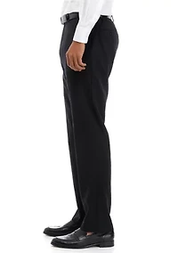 Men's Black Solid Suit Pants