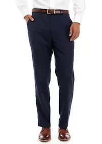 Men's Navy Solid Suit Pants
