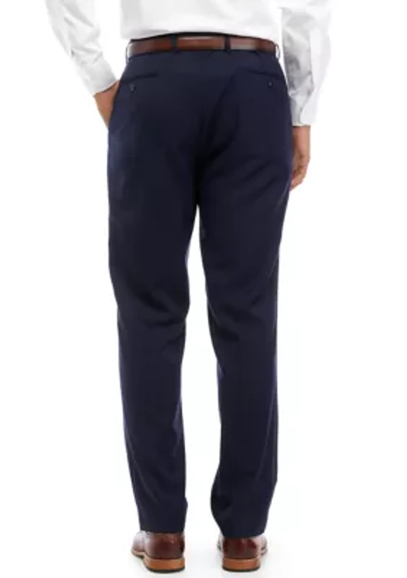 Men's Navy Solid Suit Pants
