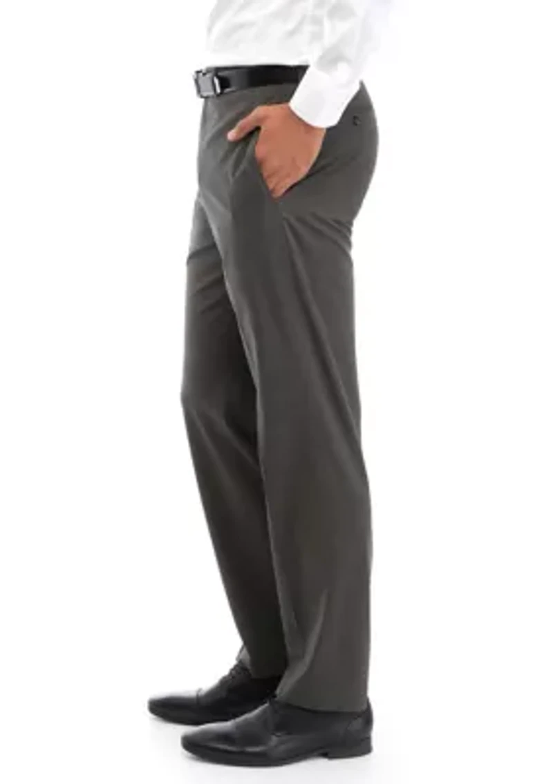 Men's Textured Flat Front Pants